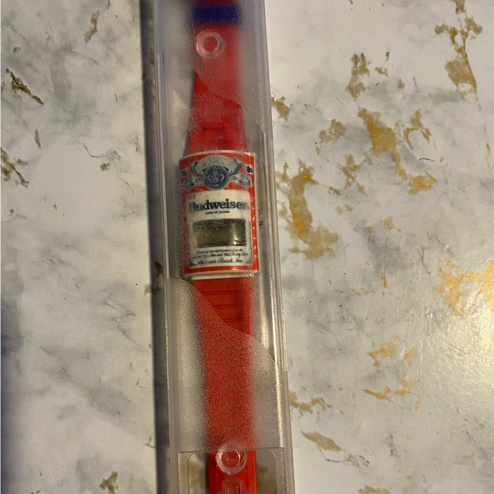 Rare Vintage Budweiser Red Digital watch. NIB